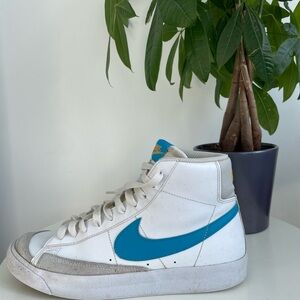 Women Size 8.5 (GS) Nike Blazer Mid '77 'White Laser Blue' Shoes Boy 7Y